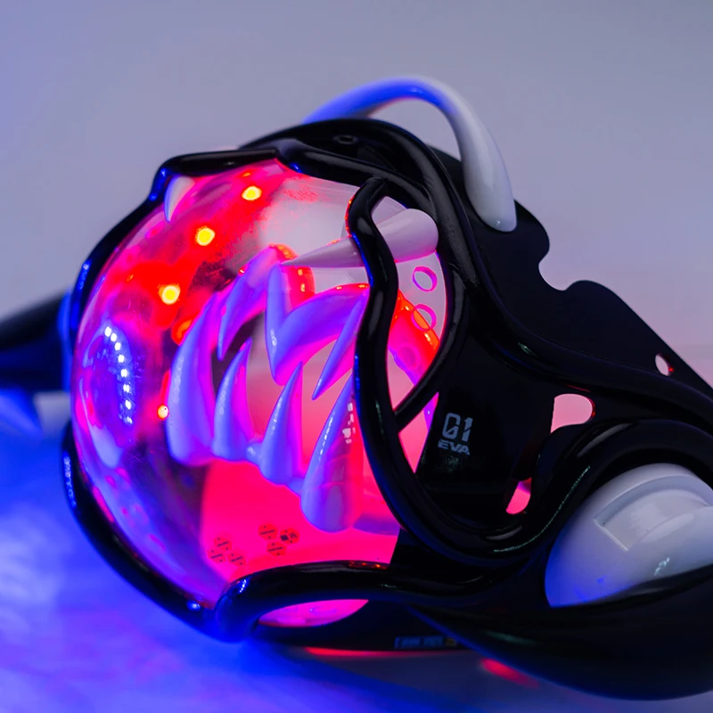 Tech Wear Accessories - Cyberpunk Tarzı LED Makine Maskesi Anime