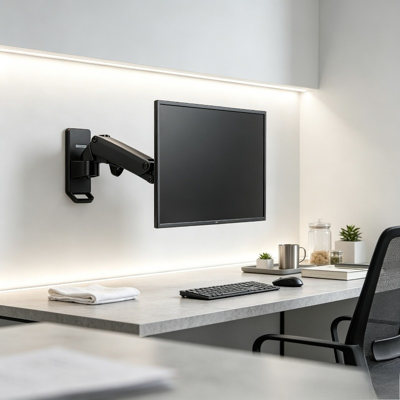 Monitor Arm Single - Gazlı Yaylı Tam Hareketli Monitör Duvar
